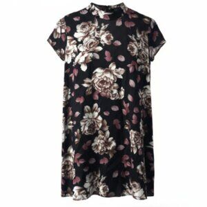 FForever 21 Women's Floral Mini Dress Sz S NWT Choker Neck Pockets Low Back